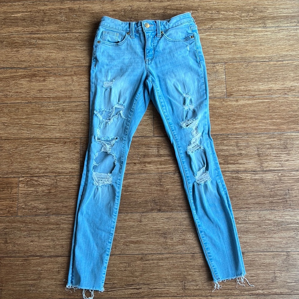 Light Blue Distressed Denim